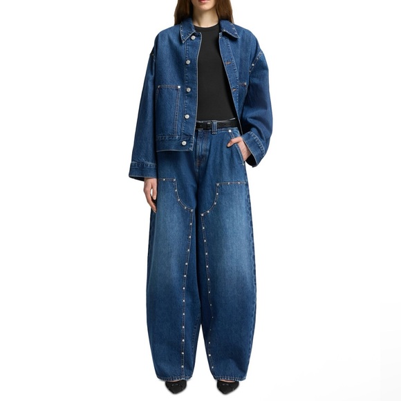 7 FOR ALL MANKIND Women's Blue Wide-Leg Jeans Sz. 23 - Picture 2 of 11